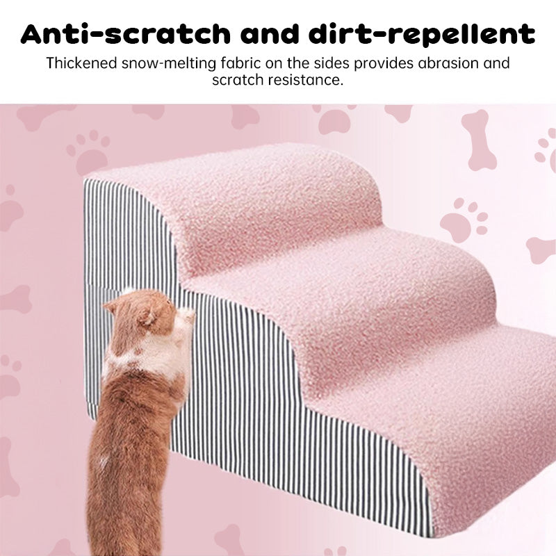 SoftStep Memory Foam Dog Stairs for Senior Dogs — 2, 3 & 4-Step Non-Slip Pet Steps for Beds & Sofas