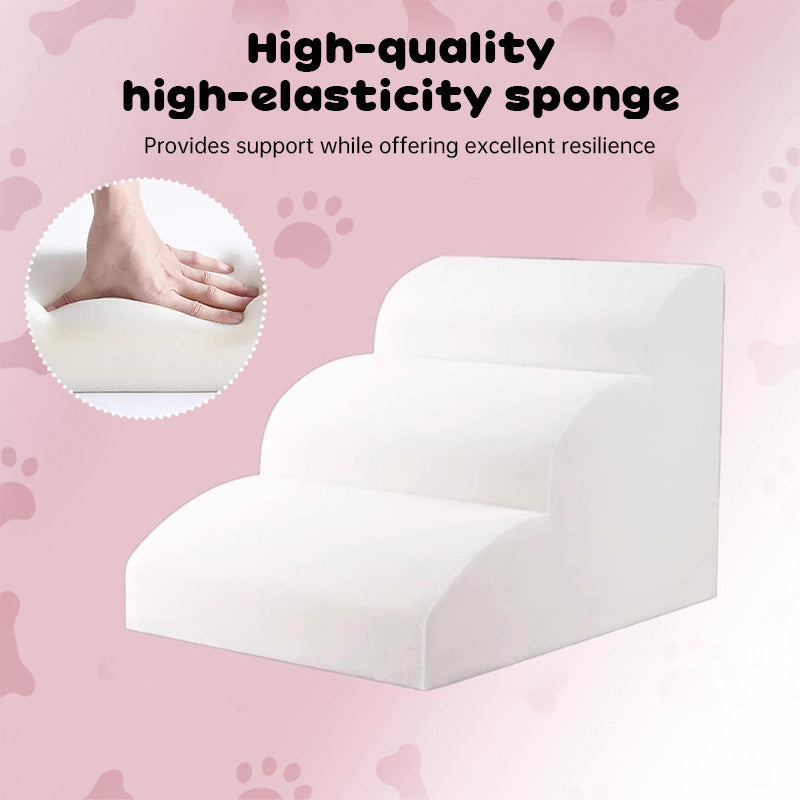 SoftStep Memory Foam Dog Stairs for Senior Dogs — 2, 3 & 4-Step Non-Slip Pet Steps for Beds & Sofas