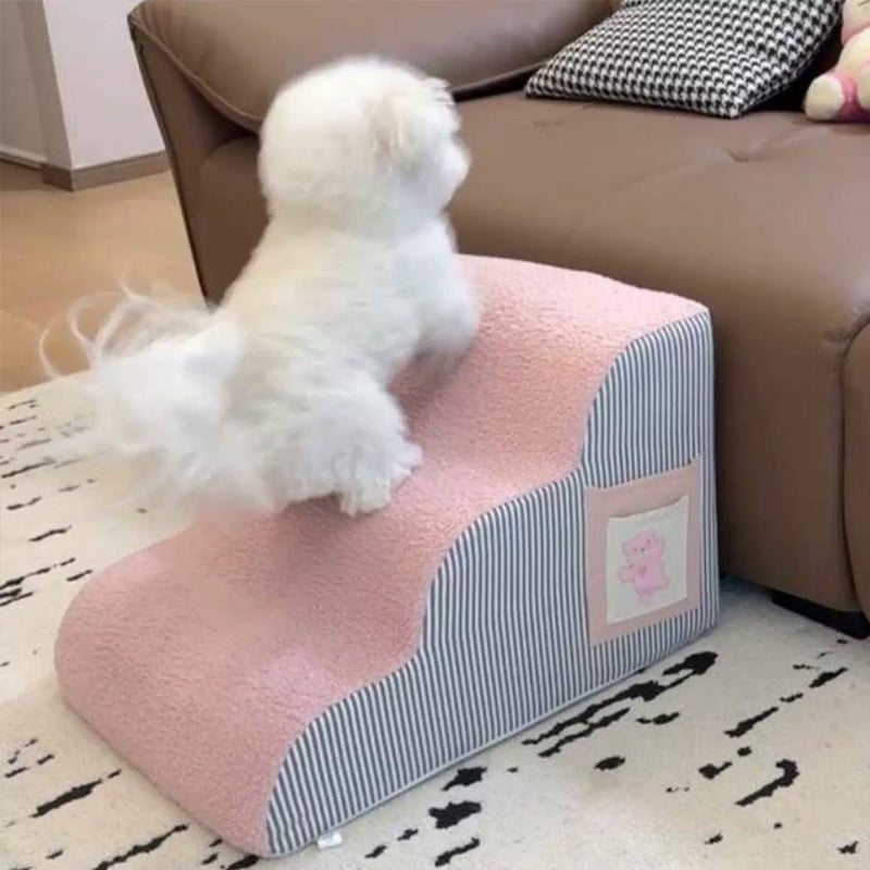 SoftStep Memory Foam Dog Stairs for Senior Dogs — 2, 3 & 4-Step Non-Slip Pet Steps for Beds & Sofas
