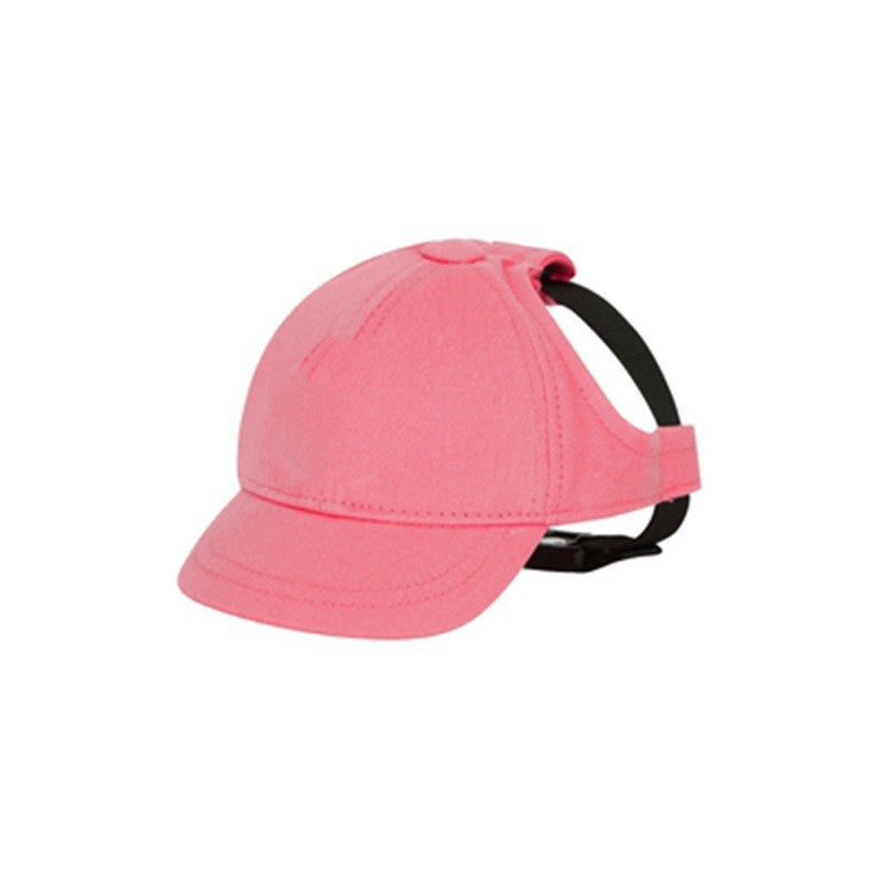 Dog Sun Cap with Ear Holes — Adjustable Cotton Baseball Cap for Shade on Walks