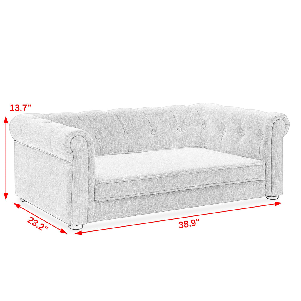Haven Foam Dog Sofa Bed for Senior Dogs — Elevated Couch Bed for Medium & Large Dogs, Beige