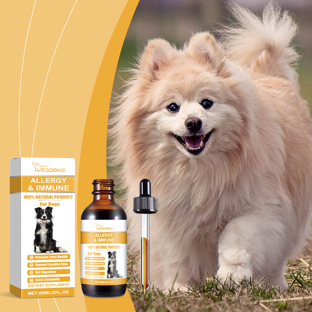 Gouttes Allergie & Immunité pour chiens — Complément liquide à la menthe, 60ml