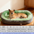 SnugDen Semi-Enclosed Dog Bed for Senior Dogs — Warm, Washable Cave Bed for Cold Nights