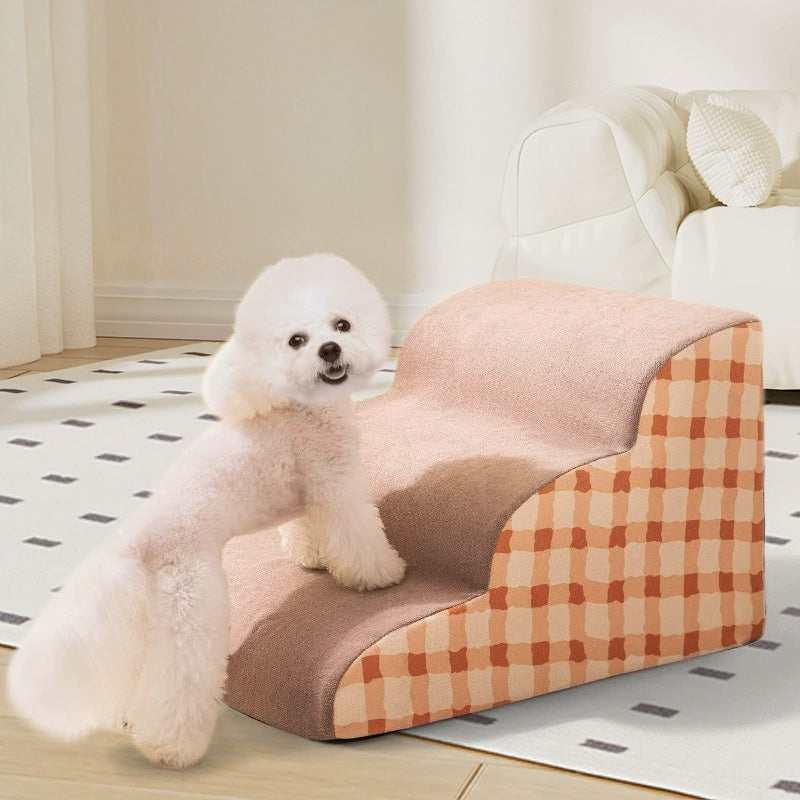 SoftStep Memory Foam Dog Stairs for Senior Dogs — 2, 3 & 4-Step Non-Slip Pet Steps for Beds & Sofas