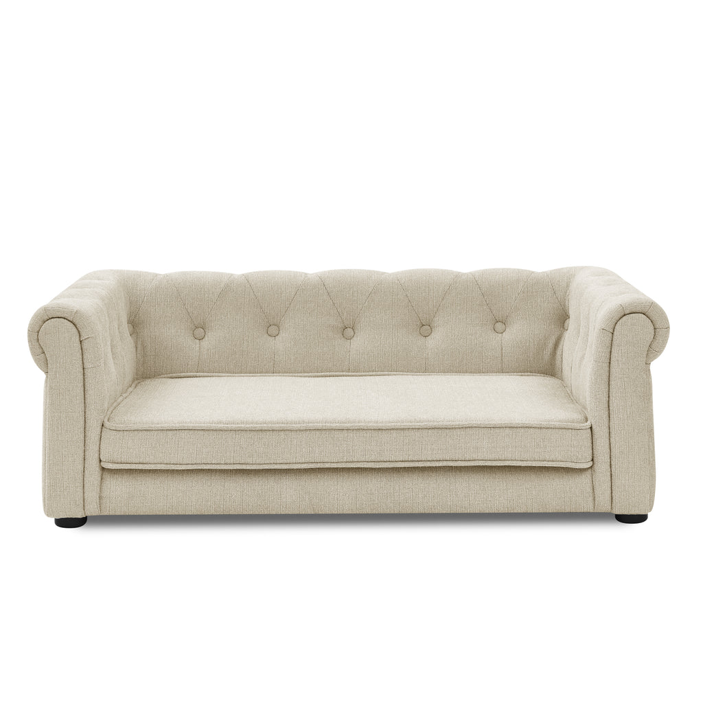 Haven Foam Dog Sofa Bed for Senior Dogs — Elevated Couch Bed for Medium & Large Dogs, Beige
