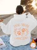 "Dog Mom" Printed Hoodie — Relaxed Fit Pullover for Dog Lovers