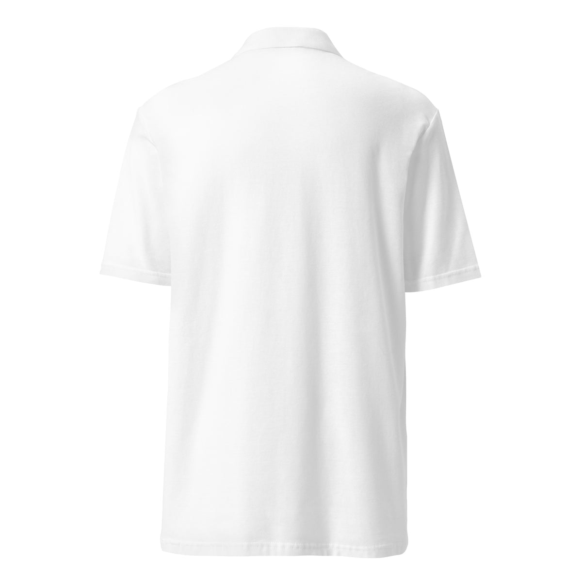 Clover Pique Polo — Ghost Back