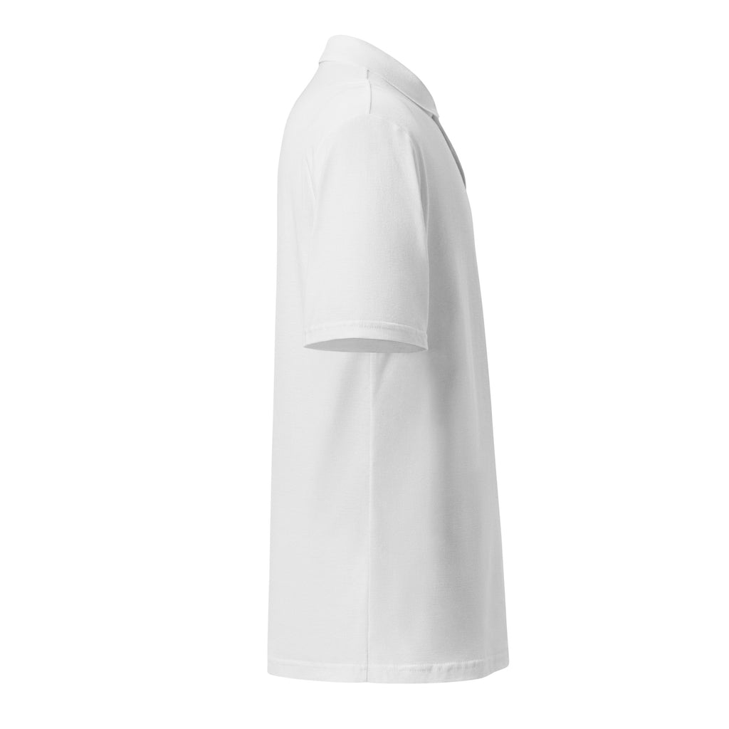Clover Pique Polo — Ghost Right